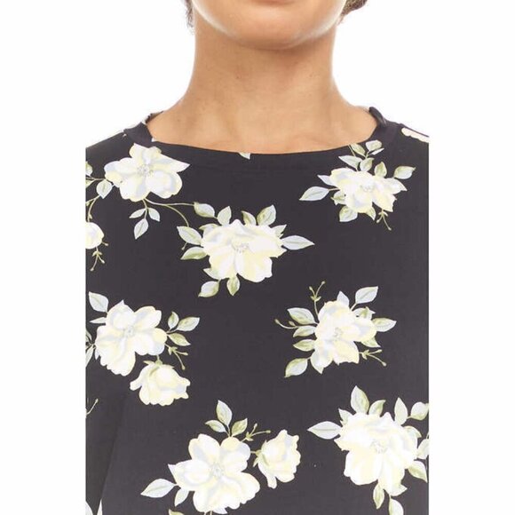 NEW Flora Nikrooz Ladies 2 Piece Pajamas PJs Set Women's Size XXL Black Floral - Picture 4 of 7